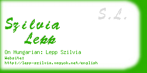 szilvia lepp business card